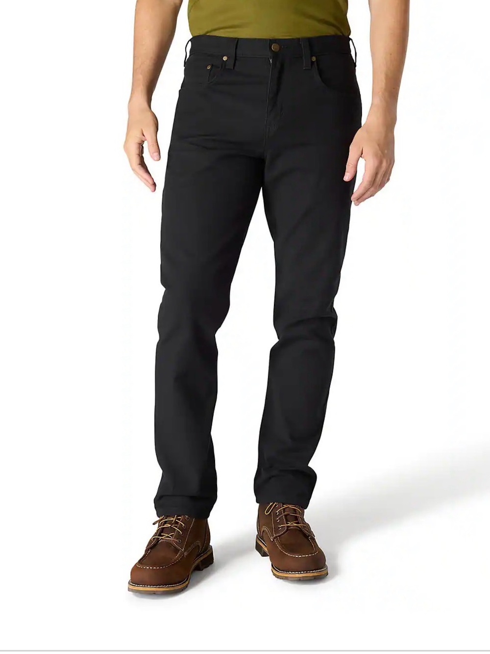 Carhartt Men's Black Straight Jeans - Durable Workwear Style